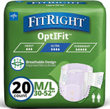Fitright Stretch Ultra Day Brief, Traditional Cut, Size 3 X-large 58"-73" Waist, Bags Of 15 Case/60 Each - Behope