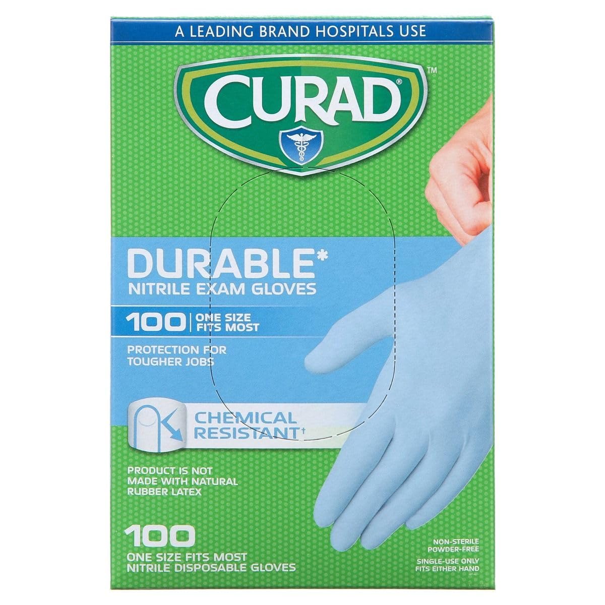 Curad Nitrile, 100 Count, One Size Fits Most