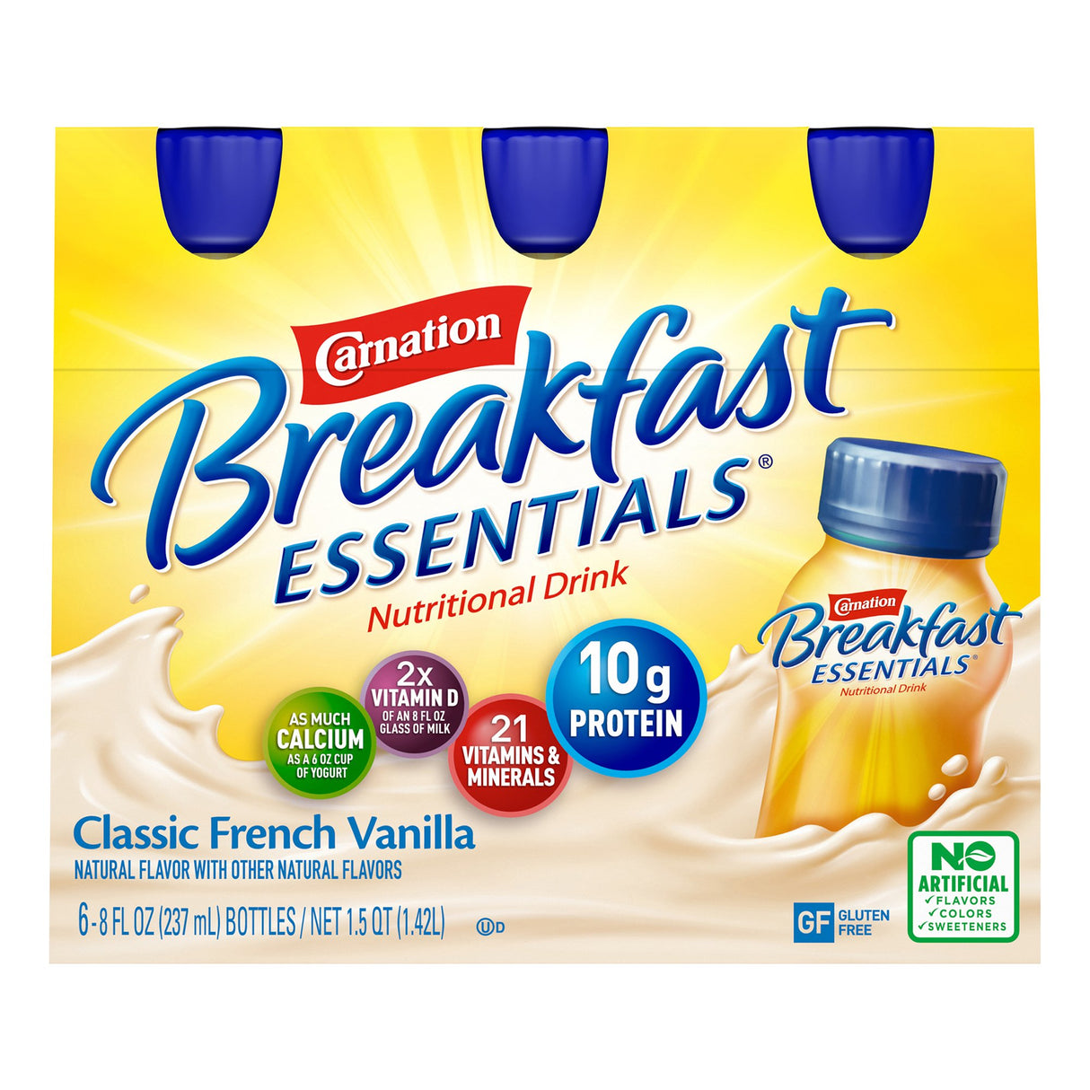 Oral Supplement Carnation Breakfast Essentials® Vanilla Flavor Liquid 8 oz. Bottle