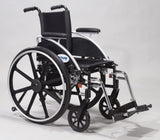 Viper Wheelchair With Flip Back Removable Arms, Desk Arms, Swing Away Footrests, 12" Seat - BeHope