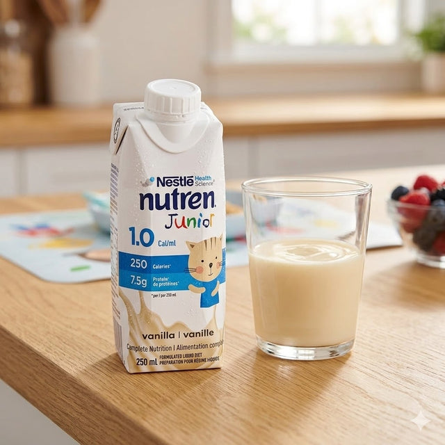Nestlé Nutren Junior 1.0 Vanilla (250ml Tetra-pak, Case of 24) - BeHope