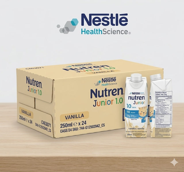 Nestlé Nutren Junior 1.0 Vanilla (250ml Tetra-pak, Case of 24) - BeHope
