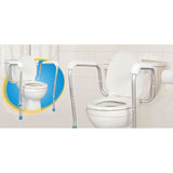 Aquasense Adjustable Toilet Safety Rails, To Floor - BeHope