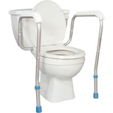 AquaSense Adjustable Toilet Safety Rails, to Floor - BeHope