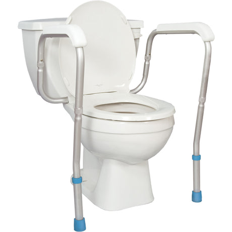 AquaSense Adjustable Toilet Safety Rails, to Floor - BeHope