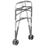 Heavy Duty Bariatric Two Button Walker With Wheels - BeHope
