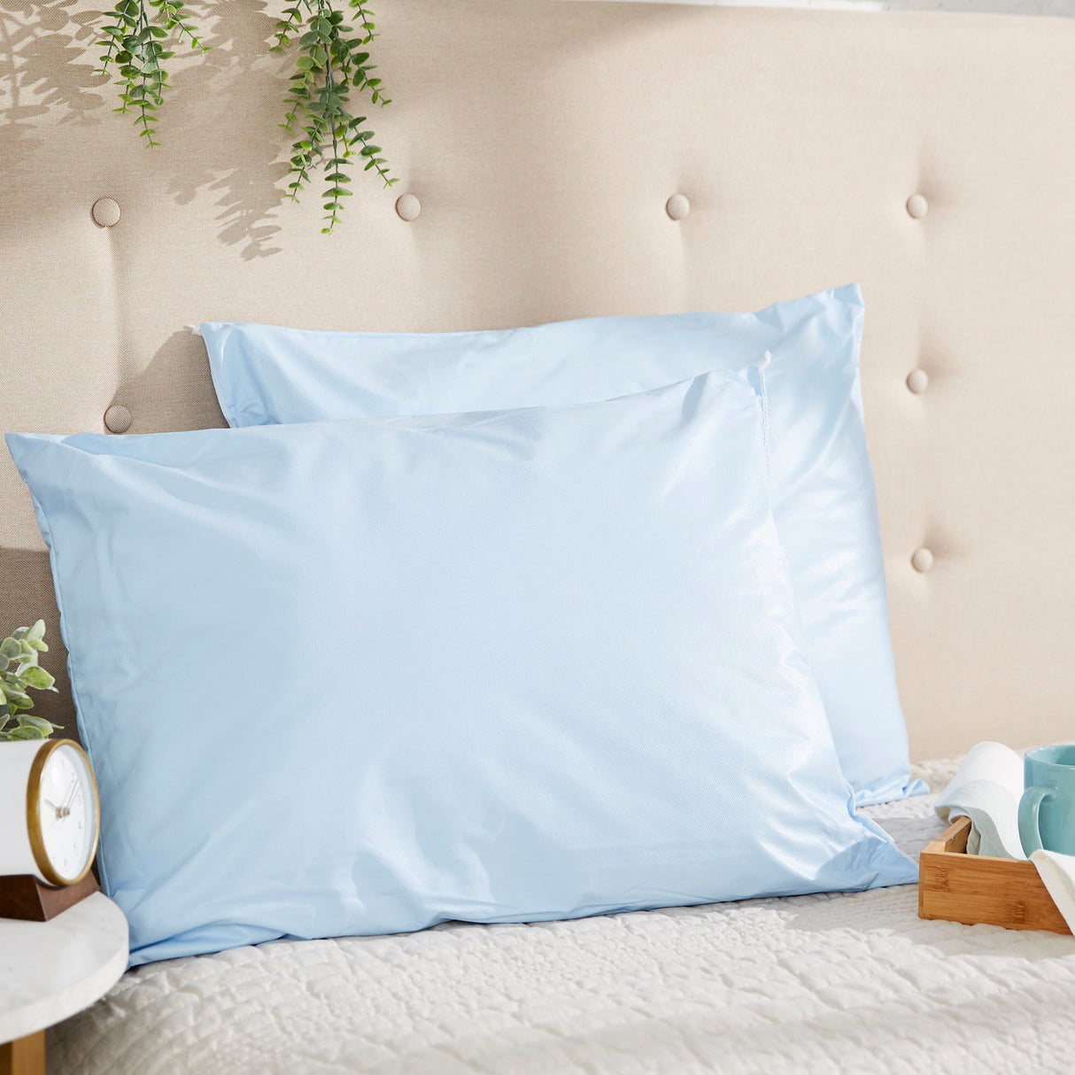 Bed Pillow McKesson 20 X 26 Inch Blue Reusable