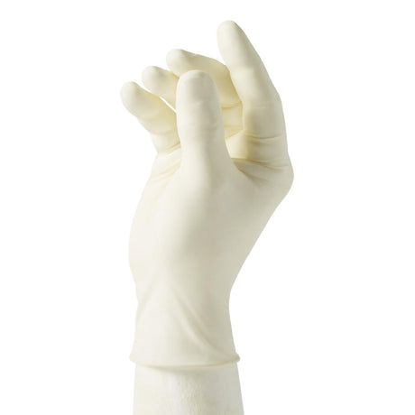 Exam Glove Curad Medium NonSterile Latex Standard Cuff Length Fully Textured Beige Not Rated