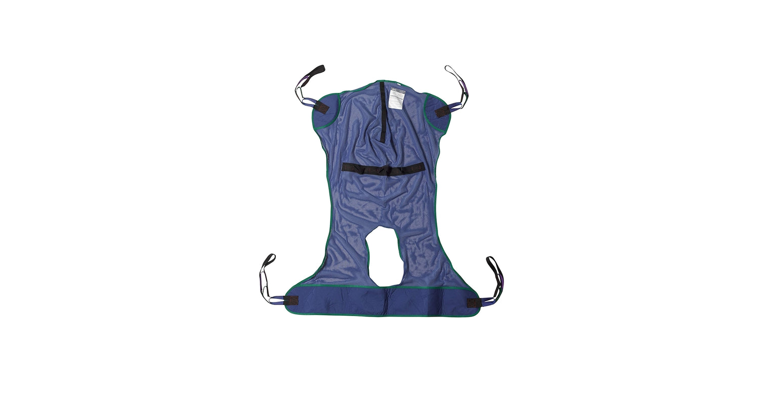 Full Body Patient Lift Sling, Mesh With Commode Cutout, Extra Large - BeHope