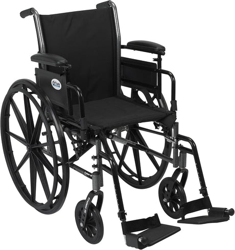 Cruiser Iii Light Weight Wheelchair With Flip Back Removable Arms, Adjustable Height Desk Arms, Swing Away Footrests, 20" - BeHope
