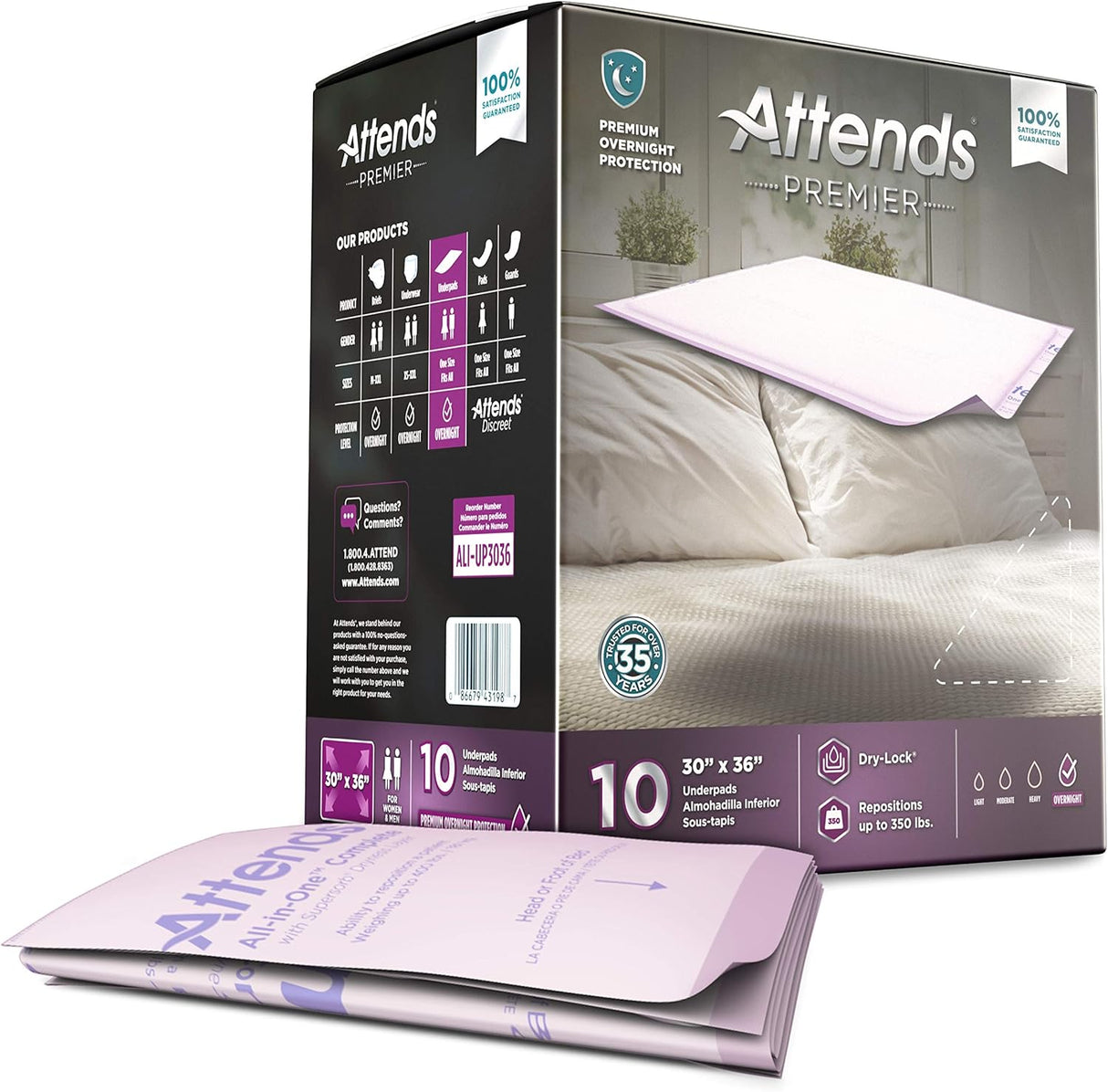 Attends Premier Underpads 30" x 36" (Pack of 60)