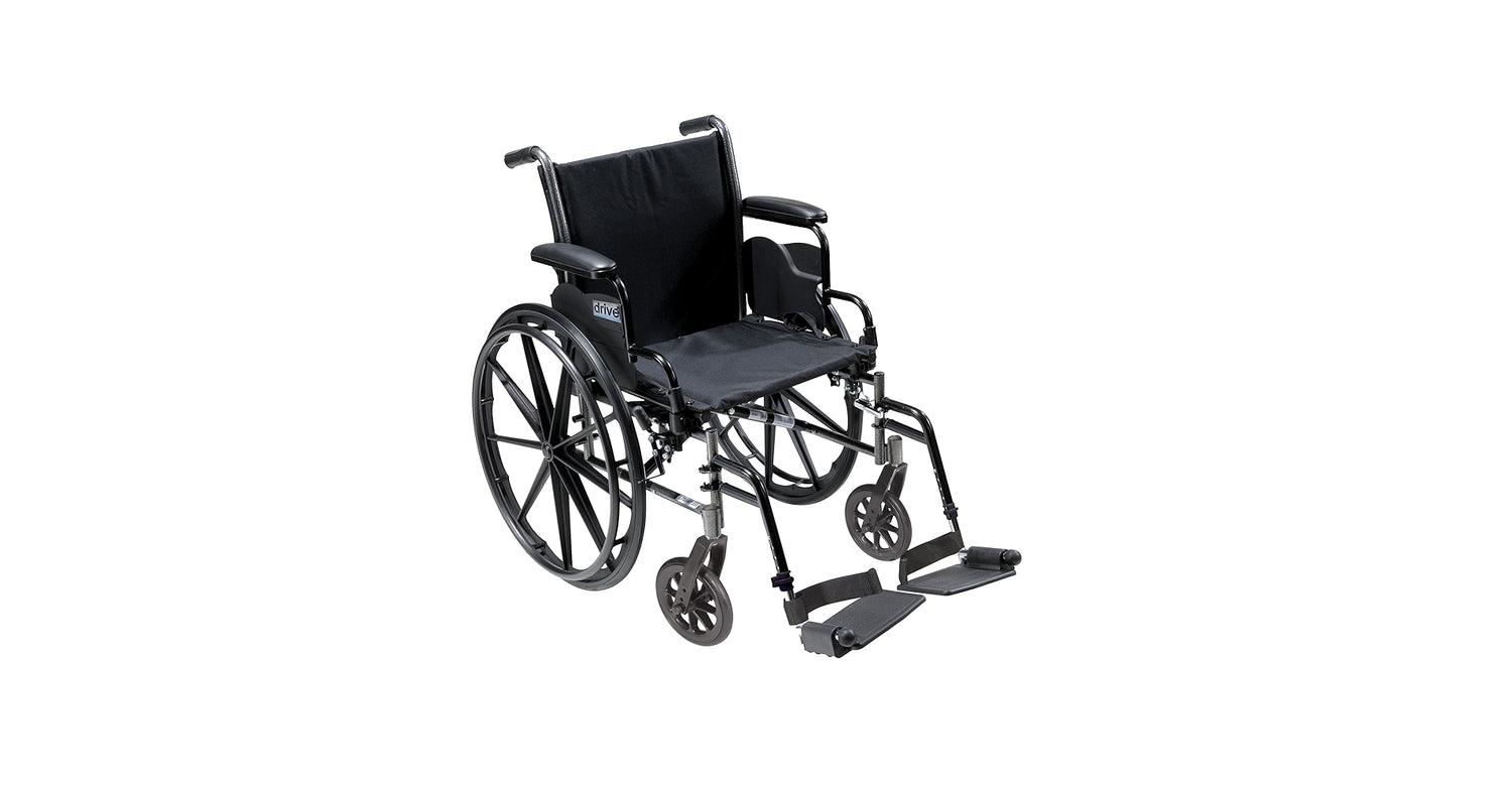 Cruiser Iii Light Weight Wheelchair With Flip Back Removable Arms, Desk Arms, Swing Away Footrests, 20" Seat - BeHope