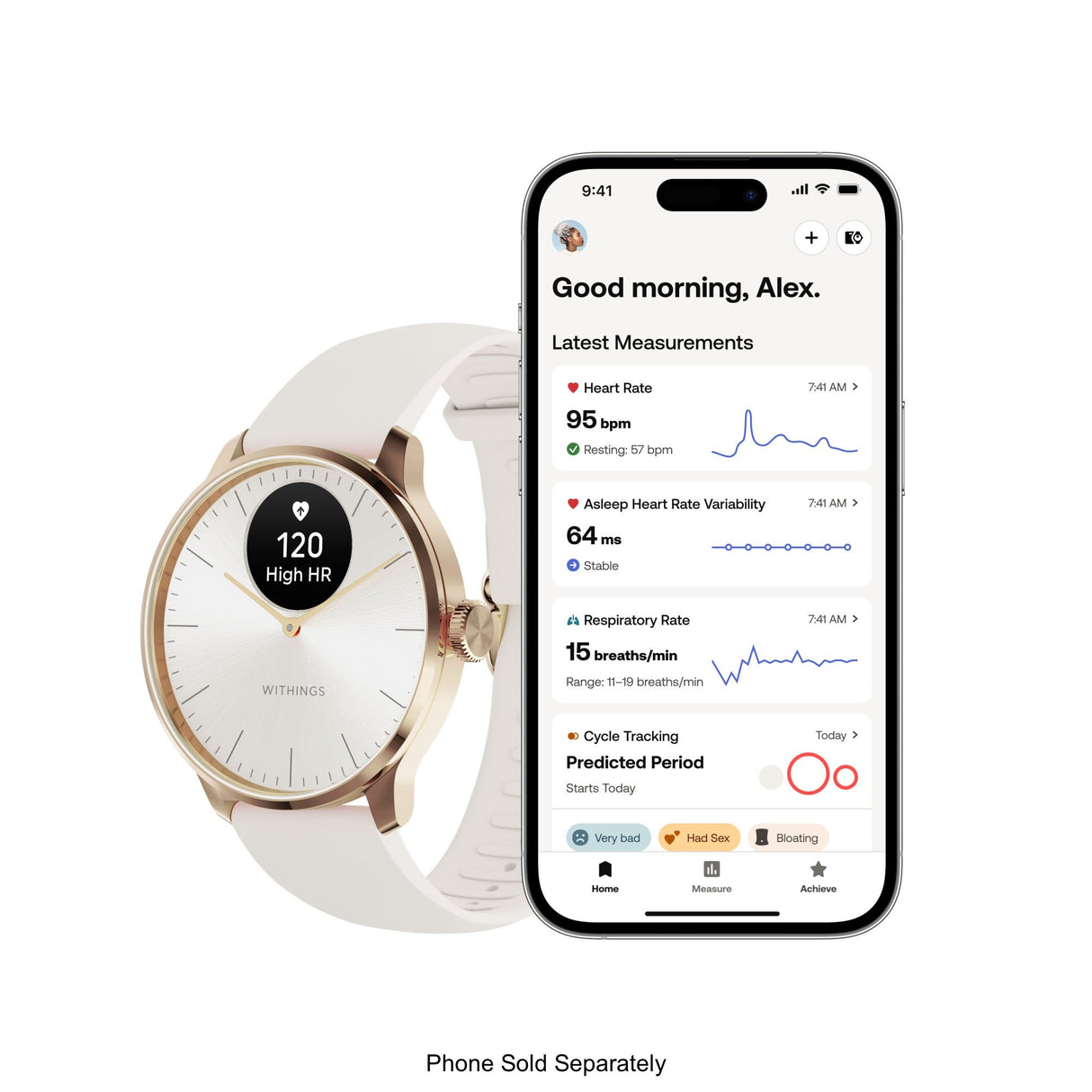 Smartwatch ScanWatch Light 37mm Withings 24 Hours Grayscale OLED Display