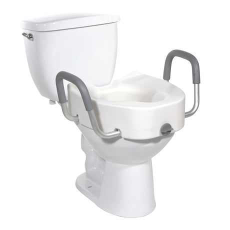 Premium Plastic, Raised, Elongated Toilet Seat with Lock - BeHope