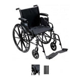 Cruiser Iii Light Weight Wheelchair With Flip Back Removable Arms, Desk Arms, Swing Away Footrests, 20" Seat - BeHope