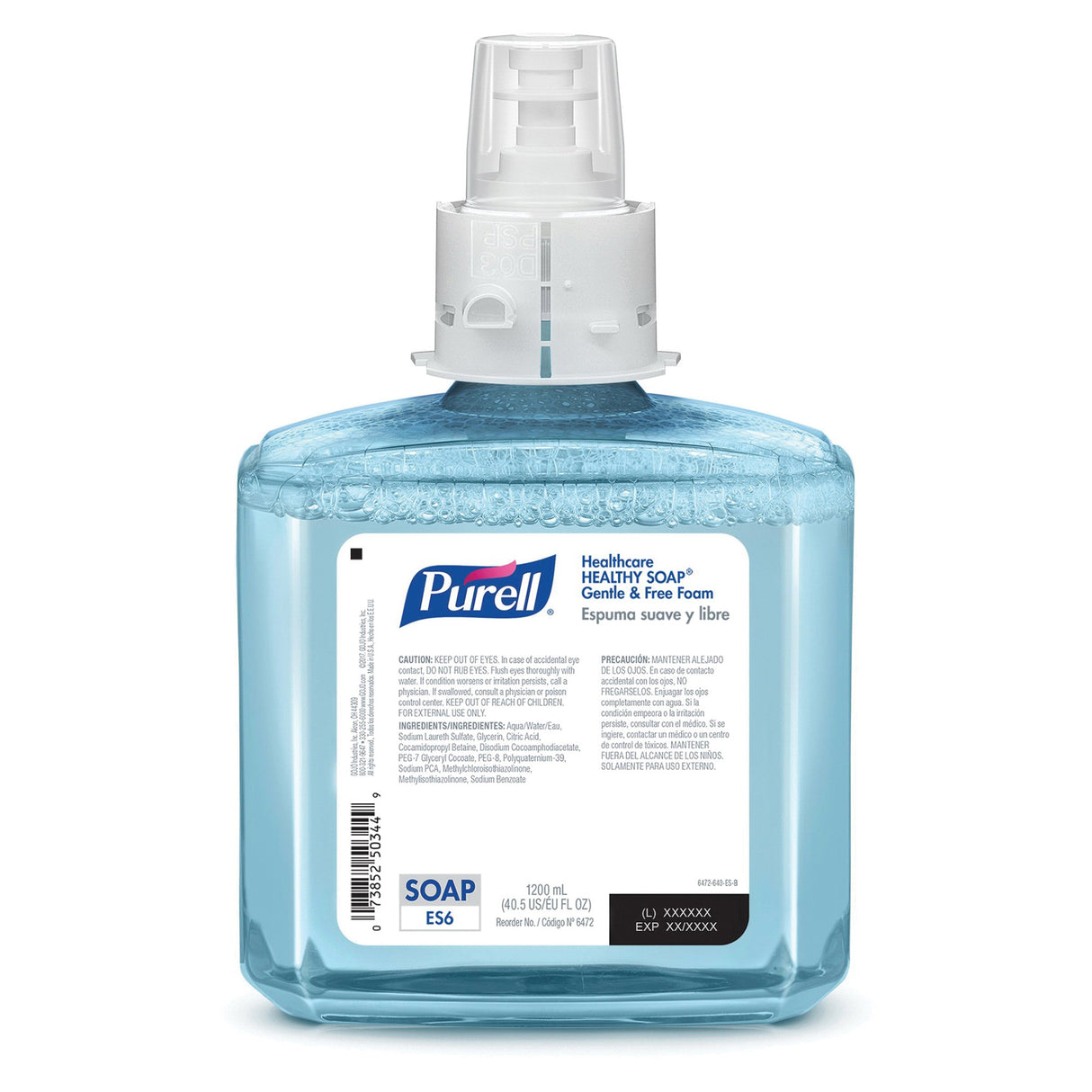 Soap Purell® Healthy Soap® Gentle & Free Foaming 1,200 mL Dispenser Refill Bottle Unscented