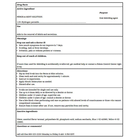 Oral Swab Kit Toothette® NonSterile