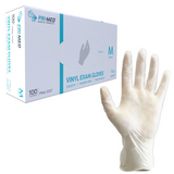 Comfort Vinyl Exam Glove, Powder-free, Clear, Medium - Box Of 100 - Behope