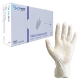 Comfort Vinyl Exam Glove, Powder-free, Clear, Large - Box Of 100 - Behope