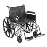 Sentra Ec Heavy Duty Wheelchair, Detachable Full Arms, Swing Away Footrests, 22" Seat - BeHope