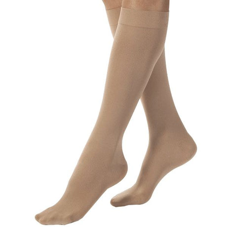 Jobst Opaque Knee High Stockings, Closed Toe, X-large Full Calf, Natural 20-30 Mmhg - Pair Of 1 - Behope