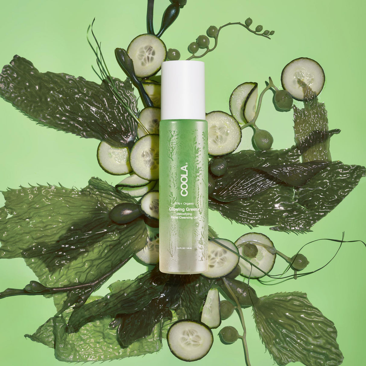 Facial Cleanser Coola® Glowing Greens Detoxifying Gel 5 oz. Tube Scented