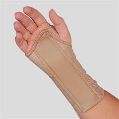 EA/1 CHAMPION MEDIUM ELASTIC WRIST SPLINT RIGHT HAND MD (6 3/4 - 7 1/2") PADDED CLOSURE BEIGE - BeHope