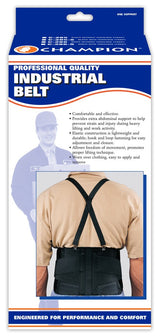 EA/1 INDUSTRIAL BELT MEDIUM BACK SUPPORT W/ STRAP, BLACK 2XL (48"-54") LATEX-FREE C-205 - BeHope