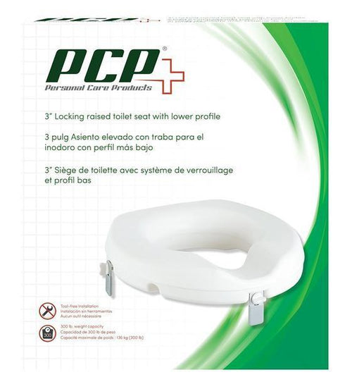 Universal Raised Toilet Seat 3" Round And Elongated Bowl