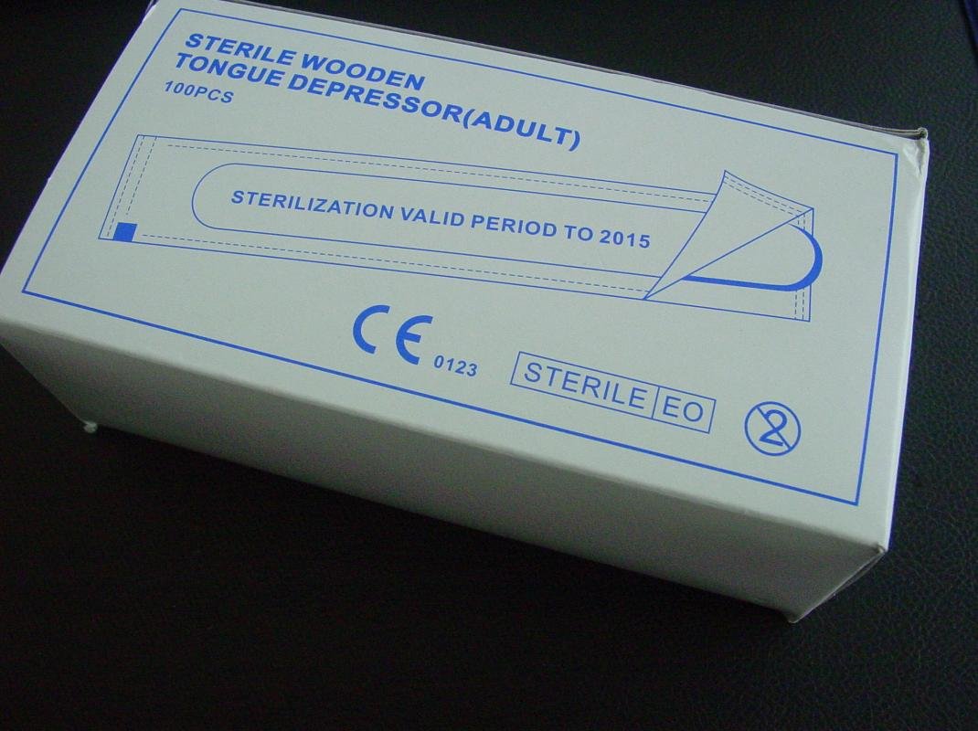 Bx/100 Wood Tongue Depressor, Sterile