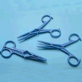 (Cs/30) Pkg/50 Pinzas de Plástico Disp 5 In Azul Esterilizables en Autoclave