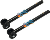 Silver Sport Rear Anti Tippers With Wheels, 1 Pair - BeHope