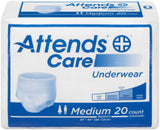 43543 - Attends Care Underwear, Medium - Waist Size 34" - 44" - 4 Bags Of 25