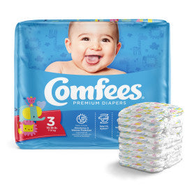 Comfees Baby Diapers, Size 3