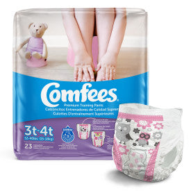 Comfees Training Pants Girls, 3T/4T