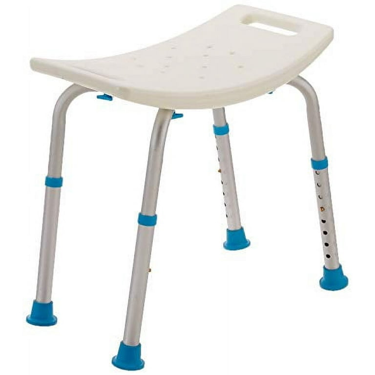 Adjustable Bath And Shower Chair With Non-slip Seat, White - BeHope