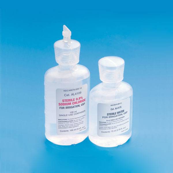 Dual Top 0.9% Sodium Chloride (nacl) Solution, 100 Ml - Case Of 25 - BeHope