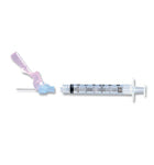 Pk/50 Bd Eclipse Safety Syringe W/ Needle 3cc 23g X 1"