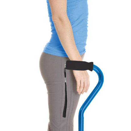 Cane  Offset  Blue Jay Blue with Foam Handle