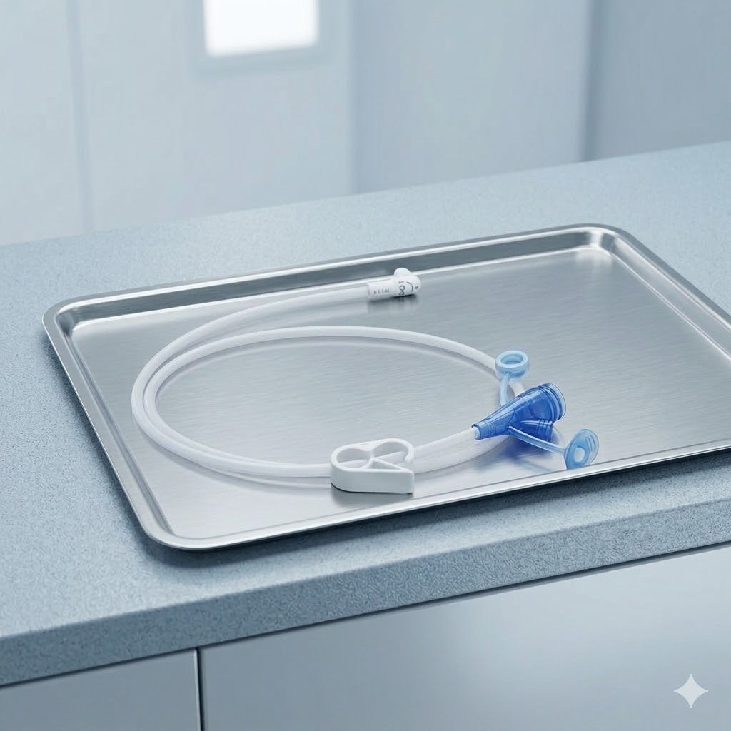 Mic-key Ext Set 12in Right Angle Non-bolus 2-port Y & Clamp