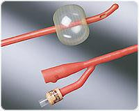 Bx/12  Lubricath Tiemann 2-Way  Med Olive Coude-Tip Single-Eye Foley Cath 18Fr 5Cc