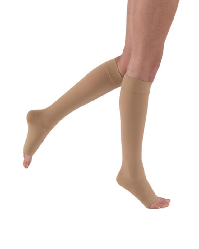 Pr/1 Jobst Medical Leg Wear, unisex, hasta la rodilla, 30-40 mmhg, pequeño, beige, punta abierta