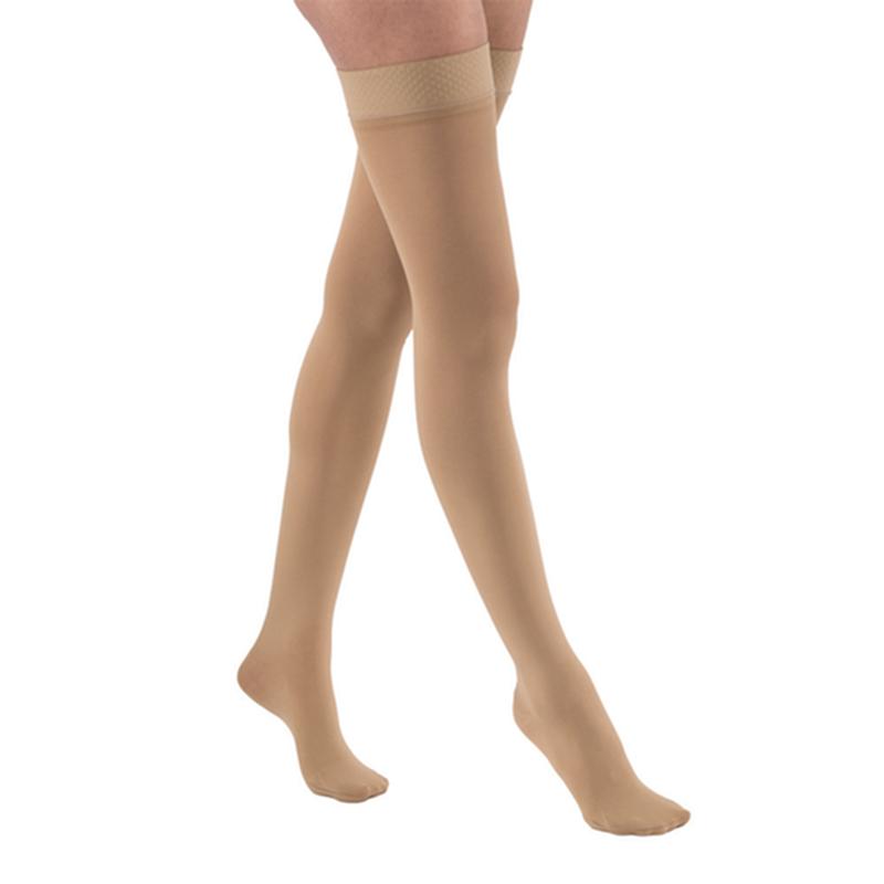 Pr/1 Jobst Medical Leg Wear, unisex, hasta el muslo, 20-30 mmhg, pequeño, beige, punta cerrada