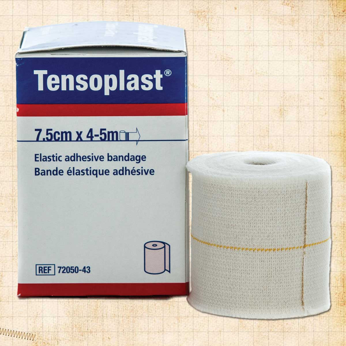 Pansement adhésif élastique Tensoplast Ea/1, taille 7,5 cm x 4,5 m