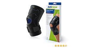 Ea/1 Actimove Polycentric Hinged Knee Brace Large (18-20") Black Wraparound Open Patella