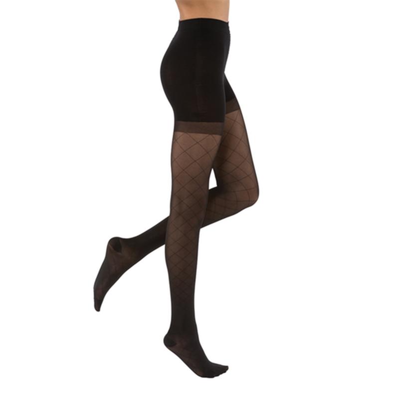 Pr/1 Jobst Ultrasheer Femme, Collants, 15-20 mm Hg, XL, Noir, Bout fermé