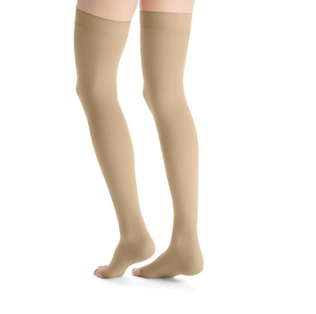 Jobst Opaque Women, Thigh High W/sil Dot Band, 20-30mmhg, Md, Natural, Open Toemore Info... - BeHope