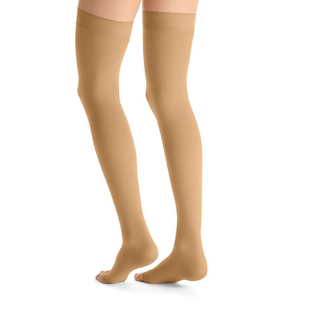 Jobst Opaque Women, Thigh High W/sil Dot Band, 30-40mmhg, Lg, Honey, Open Toemore Info... - BeHope