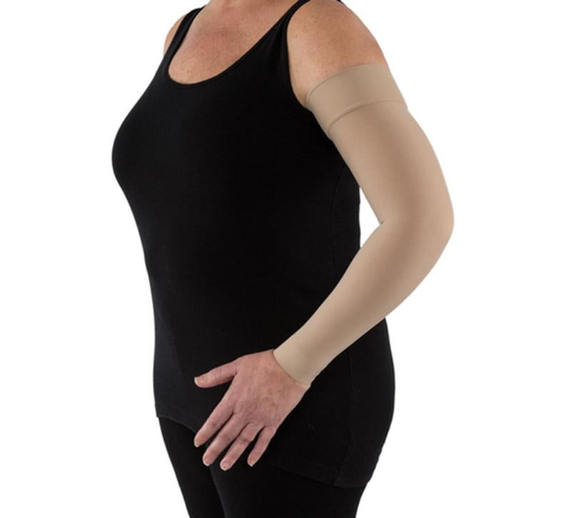 Manga para brazo lista para usar Jobst Bella Lite con banda de puntos de silicona, 20-30 mmHg, mediana, normal, beige