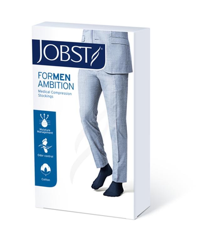 Jobst Ambition Soft Fit,  Men, Knee High, 15-20mmhg, 4 Regular, Black, Closed Toemore Info... - BeHope